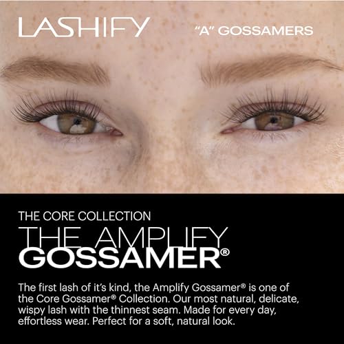 Lashify Amplify 10mm Gossamer Eyelash Extensions Refill, Minx Color, DIY False Lashes for a Natural Look