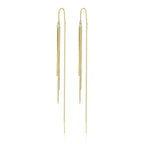 JA.S.JR Threader Dangle Earrings Long Tassel Earrings Gold Earrings for Women