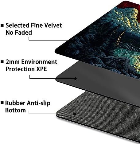 Playmat for MTG, with Free Storage Bags,Game Mat 24 x 14 inches, TCG and Board Game Mat for Cards,Mousepad Desk Mats (Regular,Magic Mat 9)