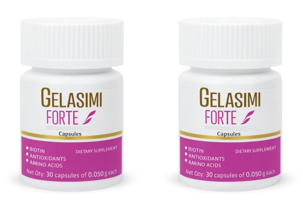 Gelasimi Forte – 60 Capsules | Biotin, Antioxidants & Amino Acids | Dietary Supplement | 2 Pack