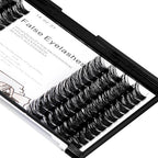Bodermincer 84 Clusters Large Pack D Curl Volume Lashes Set Wide Cluster False Eyelash DIY Eyelash Extension Individual Lash Girl Women Home Eyelash Extension (14mm)