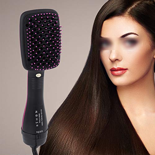 Sonew 2 in 1 Hair Dryer Brush & Straightener Brush, One-Step Hair Dryer and Styler, Negative Ion Blow Dryer Brush, Hot Air Brush Detangles, Dries, Smooths, Reduce Frizz & Static