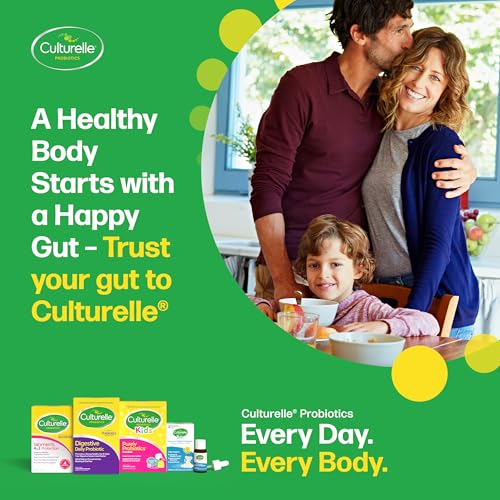 Culturelle Pro Strength Daily Probiotics For Digestive Health (2 Month Supply) with Prebiotics for Women & Men, Supports Occasional Diarrhea, Gas & Bloating, Gluten & Soy Free, 60 Count