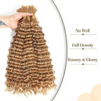 Human Braiding Hair Deep Wave Bulk Human Hair Braiding 100g/Pack 20 Inch Color 27# 10A Brazilian Virgin Human Hair No Weft Curly Braiding Extensions for Boho Braids (Color27#, 20inch,100g)