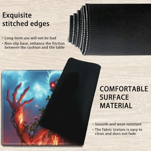 Playmats for Magic: The Gathering MTG Card Game Mat Plus 50 Pcs Card Sleeves, 24 x 14 inch TCG Mat with Stitched Edge for Commander Deck Duskmourn Board Game, Arborist Fire