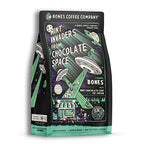 Bones Coffee Company Mint Invaders Flavored Coffee Beans, Whole Bean Coffee Medium Roast Low Acid, Mint Chocolate Chip Flavor (12 oz)