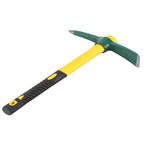 ZOENHOU 2 PCS 15 x 10 Inch Garden Pick, Heavy Duty Cutter Mattock Hoe with Fiberglass Handle, Pick Axes for Digging Stumpy Flower Beds