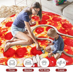 Pepperoni Pizza Blanket White Elephant Gifts for Kids Stuff Useful Adults Teenagers Throw Blankets Wrap Boy Girl Party Novelty Gag Pets Soft Fleece 61in