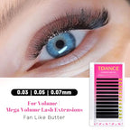 TDANCE Cashmere Easy Fan Lash Extensions 0.07mm C Curl Self Fanning Volume Lash Extensions 10mm Single Length Matte Black Lash Extensions(0.07-C,10mm)