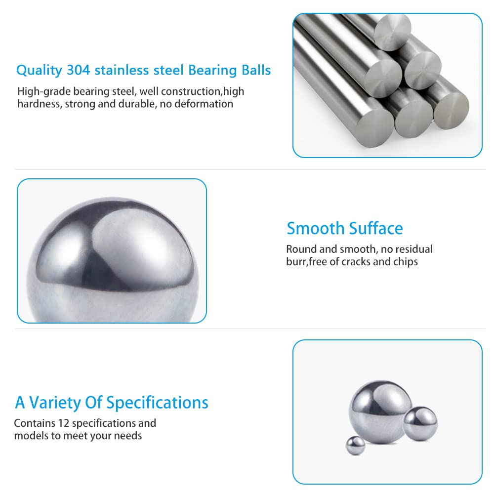 Breezliy 200 pcs Paint Mixing Balls Stainless Steel Mixing Agitator Balls for Mixing Model Paints，5.5mm/ 0.22”。