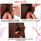WILLBOND 60 Pcs Perm Rods for Long Hair Plastic Curl Rods Cold Wave Irons Curling Roller for Hair Styling Hairdressing Tools(0.51 Inch,Shell Pink)