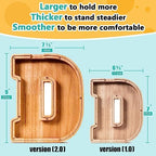 SummiDate Wooden Letter Piggy Bank| Piggy Bank for Boys Girls Toddler| Alphabet D Money Bank| Coin Bank Birthday Gift for Kids|Birthday Gift for Kids (D)
