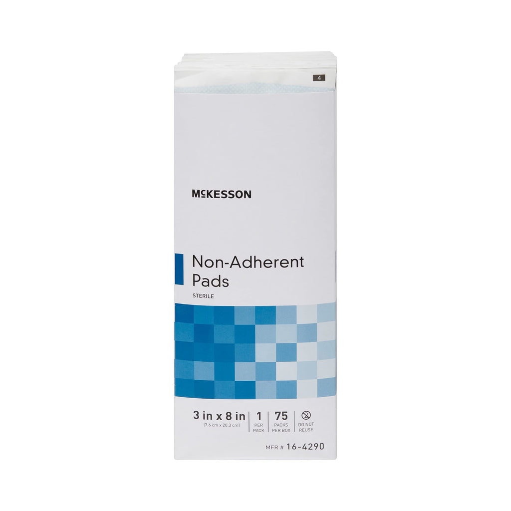 McKesson Non-Adherent Pads for Wounds, Highly Absorbent, 3 x 8 in, 75 ct