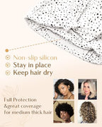 Yanibest Non-Slip Shower Cap for Women, Adjustable Luxury Waterproof Shower Cap, Reusable Cute Shower Cap Hair Cap to Keep Hair Dry