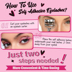 Self Adhesive Eyelashes 48Pcs Lash Clusters Self Stick Lashes Reusable Self-adhesive Lashes No Glue Cluster Lashes Easy for Use(Lotus,D-10-18mix)