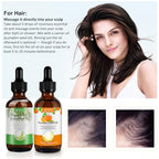 Rosemary Oil and Pumpkin Seed Oil Kit, Hair Growth Oil for Dry Damaged Hair, Moisturizing Scalp, Face, Nails, Body, Skin, Clear