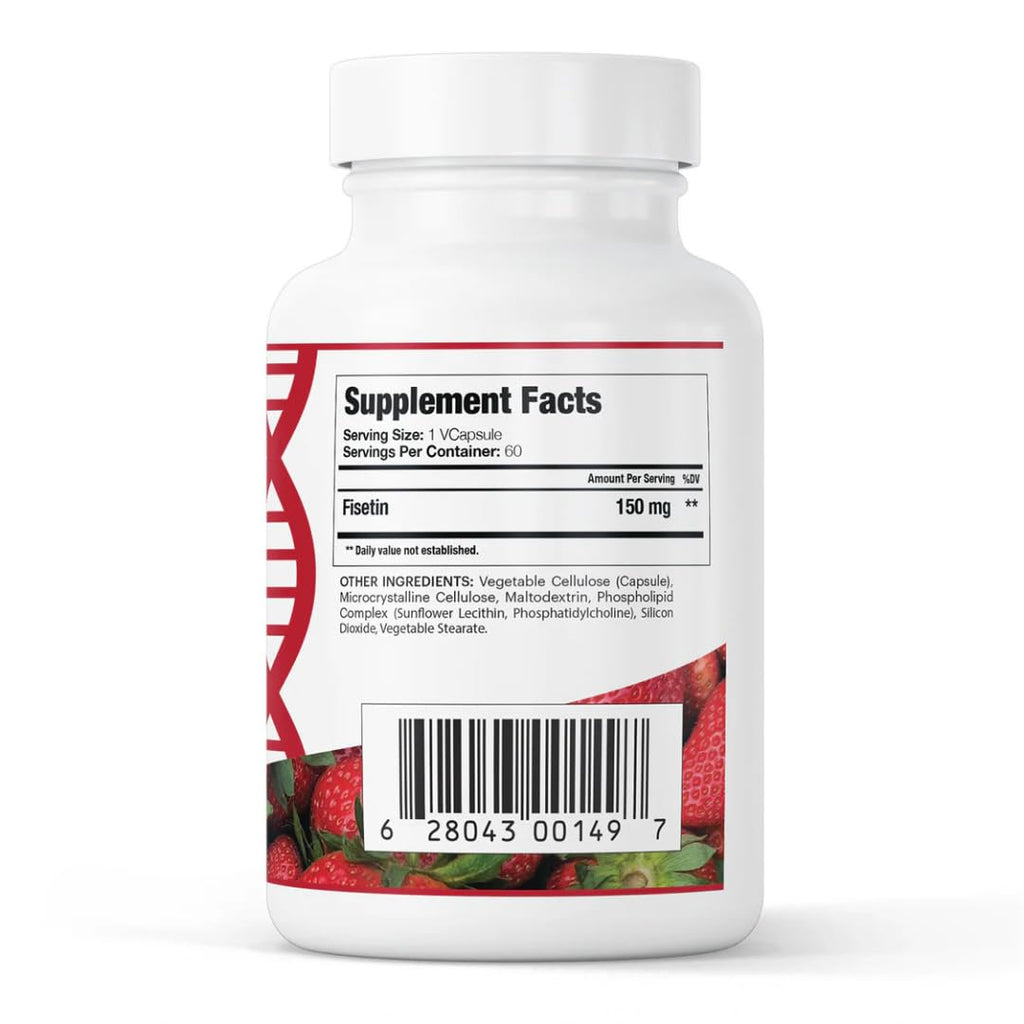 GenuinePurity Liposomal Fisetin 150mg — 60 Vegan Capsules to Support Cellular Health, Antioxidant Defense & Cognitive Wellness — Gluten Free, Non-GMO, Made in USA