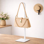 pickpiff Adjustable Purse Display Stands - White Tabletop Display Holder for Handbags, Wreaths and Banners, for Home Closets, Retail Displays and Vendor Booths (2-Pack)