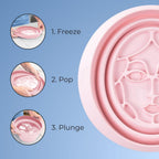 Icy-Mojo Facial Cold Plunge™ | Collapsible Silicone Ice Facial Bowl with Built-In Ice Tray | Portable Face Ice Bath for Skin Tightening, Puffiness, Acne Relief & Glow (Soft Pink) (Soft Pink)