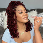12inch Goddess Box Braids Crochet Hair Boho Box Braids with Curly Ends Bohemian Crochet Braids Pre-looped Synthetic Crochet Hair for Black Women (12inch(Pack of 8), TBUG)