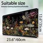 Magic TCG Rubber Playmat - Tabletop Card Playmat with Smooth Surface, Inked Game Mat with Zones, Battle Game, Wildflower Mushroom