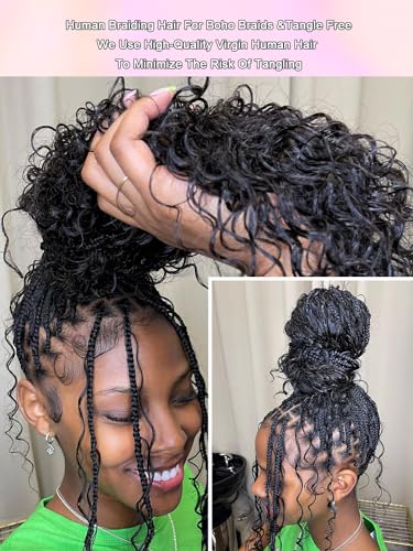 100 Percent Human Braiding Hair For Boho Braids Human Hair Braiding Hair Full Deep Wave Bulk Human Hair For Braiding Wet Wavy 100g 2 Bundles No Weft Braiding Hair Human Hair Extensions YNiSew