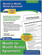 Adams Month-to-Month Rental Agreement, Forms and Instructions (LF255),White