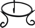 MenggieTone Metal Gazing Ball Stand for 10 or 12 Inch Balls - Wrought Iron Globe Holder for Outdoor Garden, Yard & Home Decor - Low Short Design, Weather & Fade Resistant Display Stand