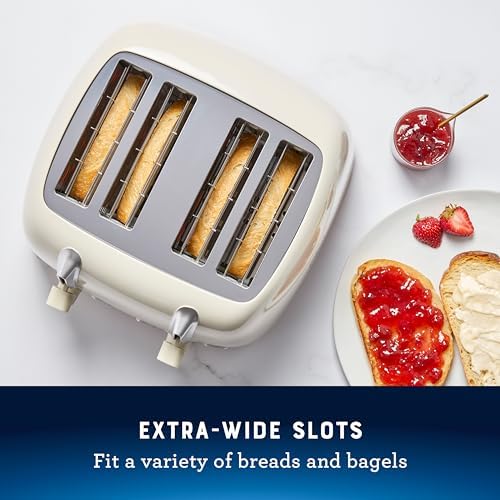 Oster 4-Slice Toaster with Extra Wide Slots, Oat Milk