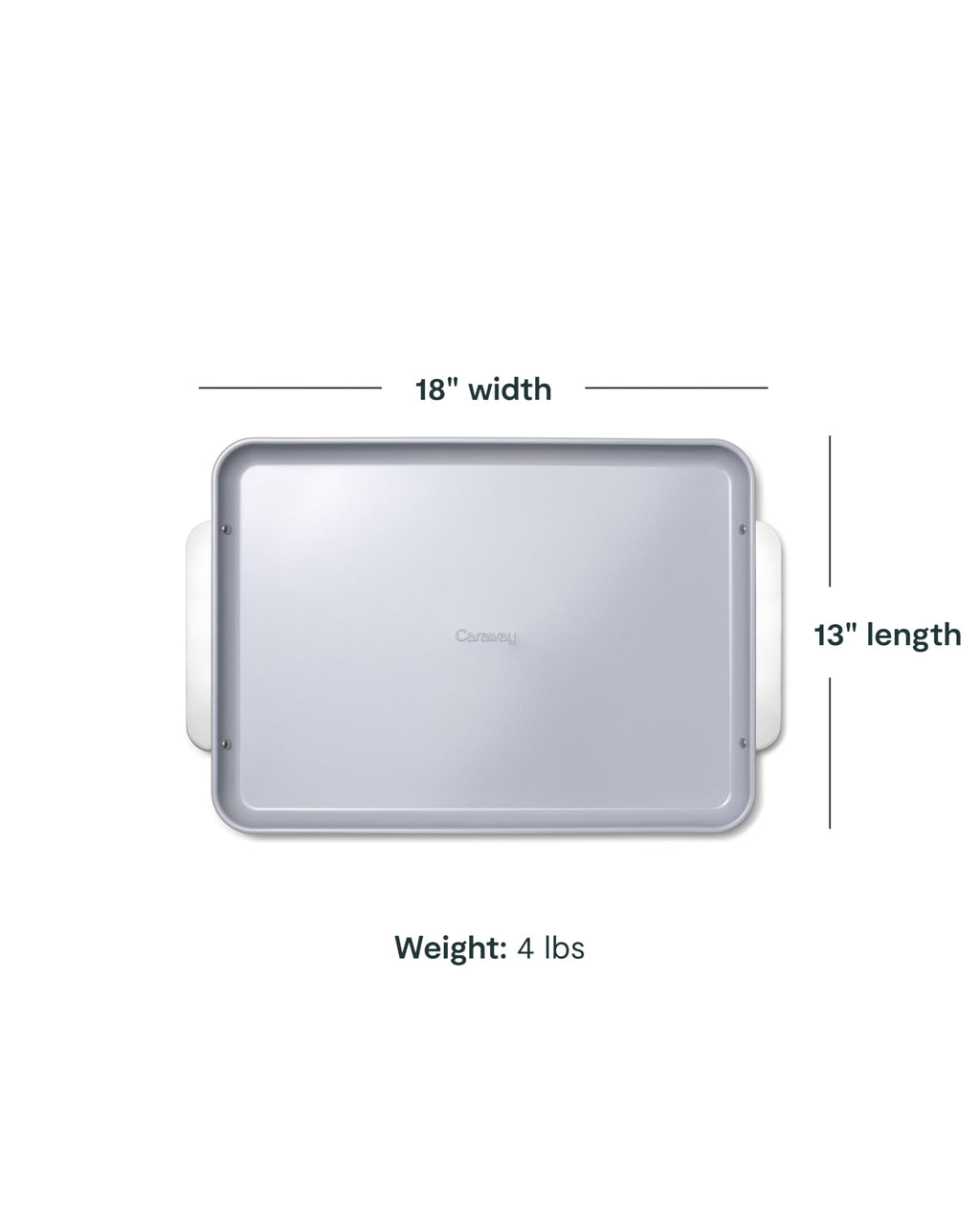 Caraway Non-Stick Ceramic Large Baking Sheet Duo - Naturally Slick Ceramic Coating - Non-Toxic, PTFE & PFOA Free - Perfect for Baking, Roasting, and More - Large (18" x 13") - Slate