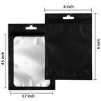 Gwybkq Resealable Bags for Food Storage 350 Pieces (4×6Inch Black)