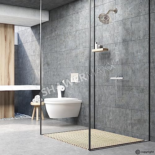 Luxury Spa Series , 6 Spray Setting, 4.5 Inch Adjustable High Pressure Shower Head Fixture for Hard Water, 360-Degree Tilt Massage Shower System - Brushed Nickel