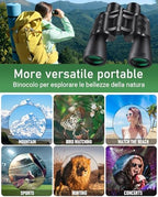 20x50 High Powered Binoculars for Adults, Clear Durable Binoculars for Bird Watching Sightseeing Wildlife Watching Travel Hunting Football Games Stargazing with Carrying Case & Strap