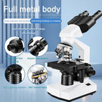 Microscope for Adults WF10x and WF25x eyepieces, 40X-2000X Magnification USB Camera, Microscope for Adults Suitable for Laboratory School (Large Model Binocular Electronic Eyepiece)