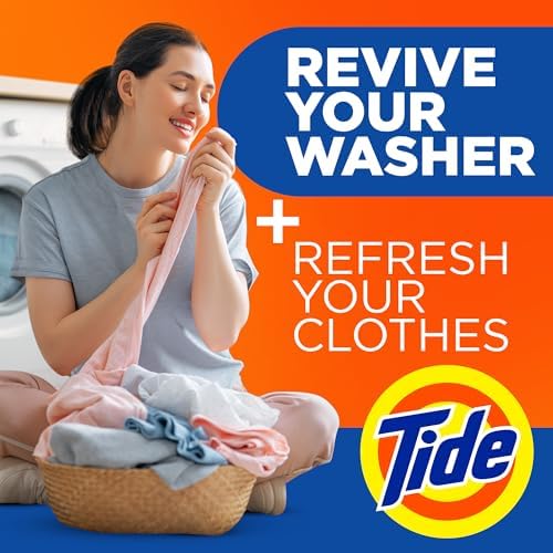 Washing Machine Cleaner by Tide, Washer Machine Cleaner with Oxi for Front and Top Loader Washer Machines, Deep Cleaning Residue & Odor Eliminator, 21 Month Supply