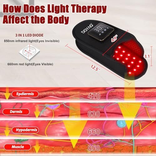Cordless Red Light Therapy for Foot Pain Relief 4000mAh Battery Portable Wireless Near Infrared Light Therapy Slippers Feet Devices Wearable Wrap for Feet Muscle Relax Treatment Pad