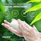 TAGRID Antifungal Soap Kit, Tea Tree Soap, Antifungal Face Wash, Antibacterial Treatment for Body Jock Itch, Ringworm, Athlete's Foot, Folliculitis, Tinea Versicolor, Fungal Acne Treatment (TOP-NOTCH)