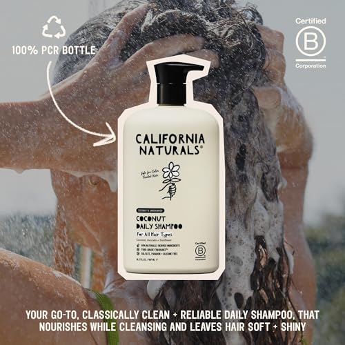California Naturals Shampoo, Scalp and Hair Care for Women and Men, Coconut Cleansing Complex, Natural, Vegan, Cruelty, Silicone, Paraben, and Sulfate Free Shampoo, All Hair Types, 16.5 fl oz