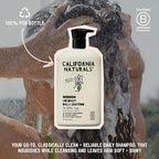 California Naturals Shampoo, Scalp and Hair Care for Women and Men, Coconut Cleansing Complex, Natural, Vegan, Cruelty, Silicone, Paraben, and Sulfate Free Shampoo, All Hair Types, 16.5 fl oz