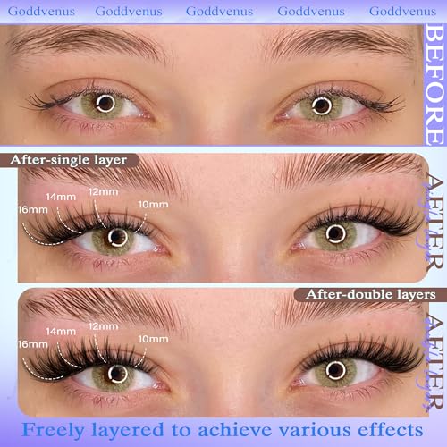 Natural Lash Clusters Kit for DIY Lash Extension 3 in 1 Eyelash Clusters Kit Wispy Individual Lashes Cluster C Curl Cluster Eyelash Extensions kit with 132pcs Eyelashes Clusters 10-16mm