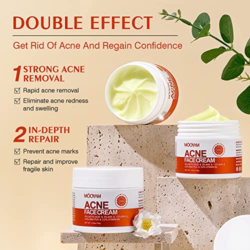 Acne Treatment for Face for Hormonal Cystic Stubborn Acne Cream for Sensitive Skin Teens Adults Women Men Spot Pimple Butt Control Rapid Clearing Breakout Overnight