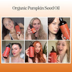 Pumpkin Seed Oil Organic Certified - 100% Pure Organic Pumpkin Seed Oil for Hair Growth and Anti Aging Face Oil - Organic Hair Oil for Dry Hair and Growth - Virgin Cold Pressed & Unrefined (16oz)