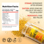 Kelley's Bee Pollen, 9 oz – 100% Raw Bee Pollen Granules, GO Texan Certified – Naturally Preserved Vitamins, Enzymes, Amino Acids & Protein – Gluten Free, Non-GMO, Paleo & Keto Friendly
