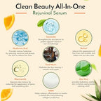 Snail Mucin Serum Vitamin C Face Serum Anti Aging with Hyaluronic Acid Niacinamide Retinol MSM Aloe Vera & Ceramides - Korean Skin Care Glass Skin Dark Spot Remover for Glowing Skin & Beauty (1 Pack)
