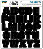Alphabet Letters Uppercase Black MAG-NEATO'S(TM) Novelty Gift Locker Refrigerator Vinyl Magnet Set
