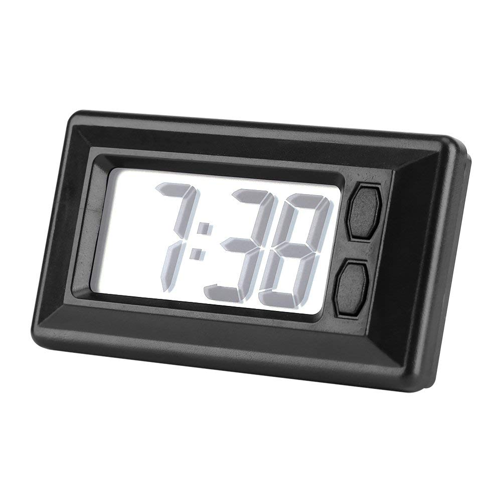 TMISHION LCD Digital Table Car Dashboard Desk Electronic Clock with Date Time Calendar Display for Home Office Car - 3.0 * 1.7 * 0.7 Inch