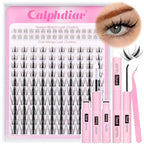 Fairy Lash Clusters Kit 8-16mm Manga Eyelash Clusters with 5-6mm Bottom Lashes C Curl Lash Extension Kit Spiky Anime Individual Lashes DIY Cluster Eyelash Extensions Kit Natural Thin Band Lash Kit