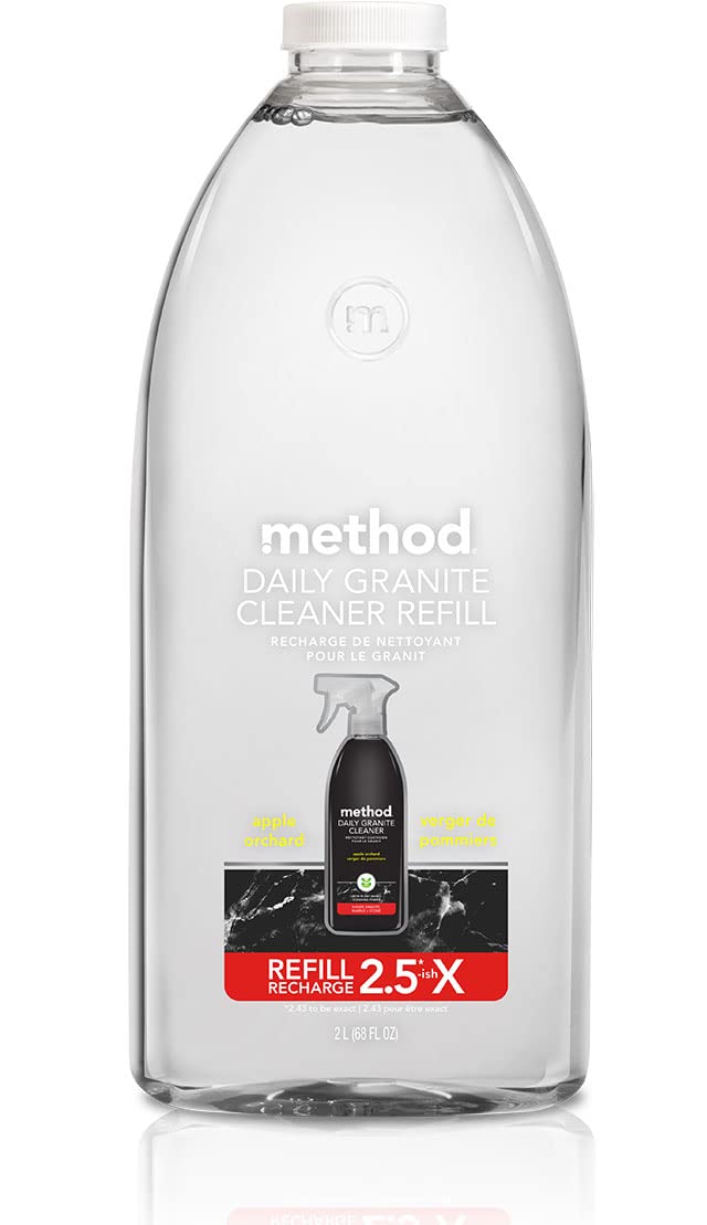 Method Daily Granite Cleaner, Apple Orchard, Set includes 68 oz. Refill and 28 oz. Spray Bottle, 28 Ounce Spray and 68 Ounce Refill