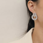 Celebrity Design Women Elegant Statement Rhinestone Jewelry Dangle Drop Earrings Studs
