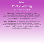 Bliss Poetic Waxing At Home Wax Kit - 5.3 Fl Oz - Microwavable Stripless Wax Hair Removal Kit - Fragrance Free - Safe for All Skin Types - 6 PC Set